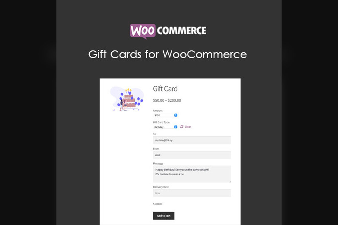 Gift Cards for WooCommerce v2.7.1