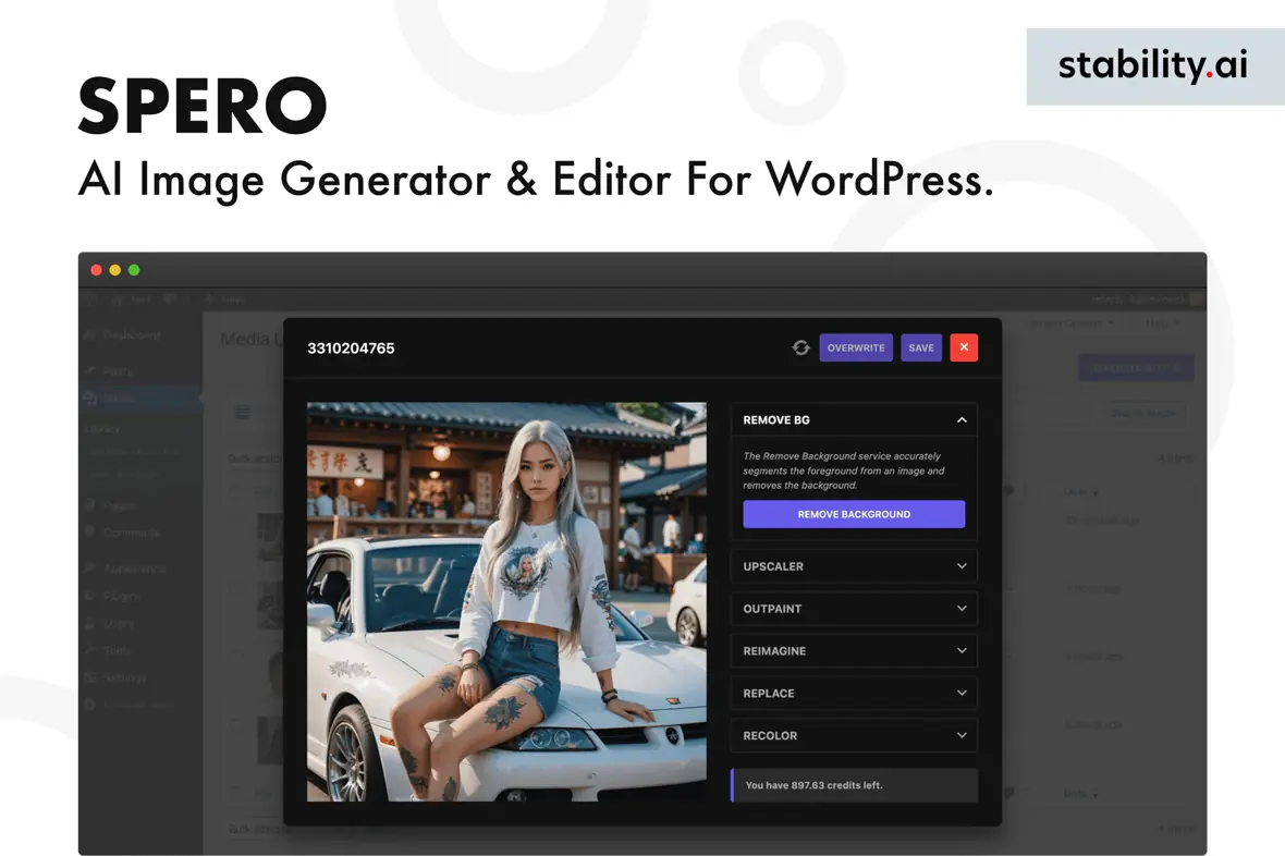 Spero - AI Image Generator & Editor For WordPress