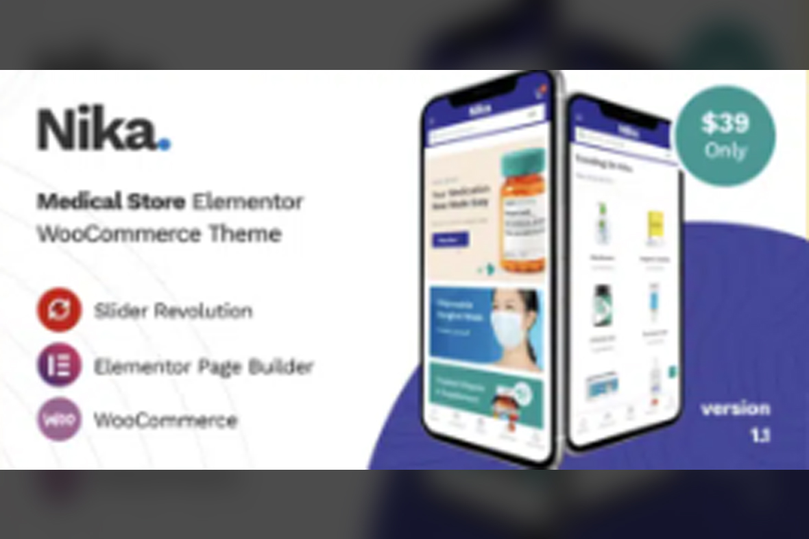 Nika – Medical Elementor WooCommerce Theme v1.2.11
