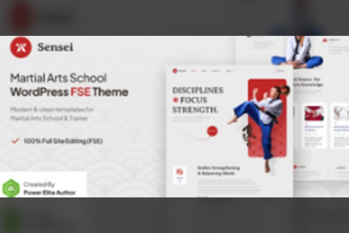 Sensei – Martial Arts Club and Trainer FSE WordPress Theme v1.0.3