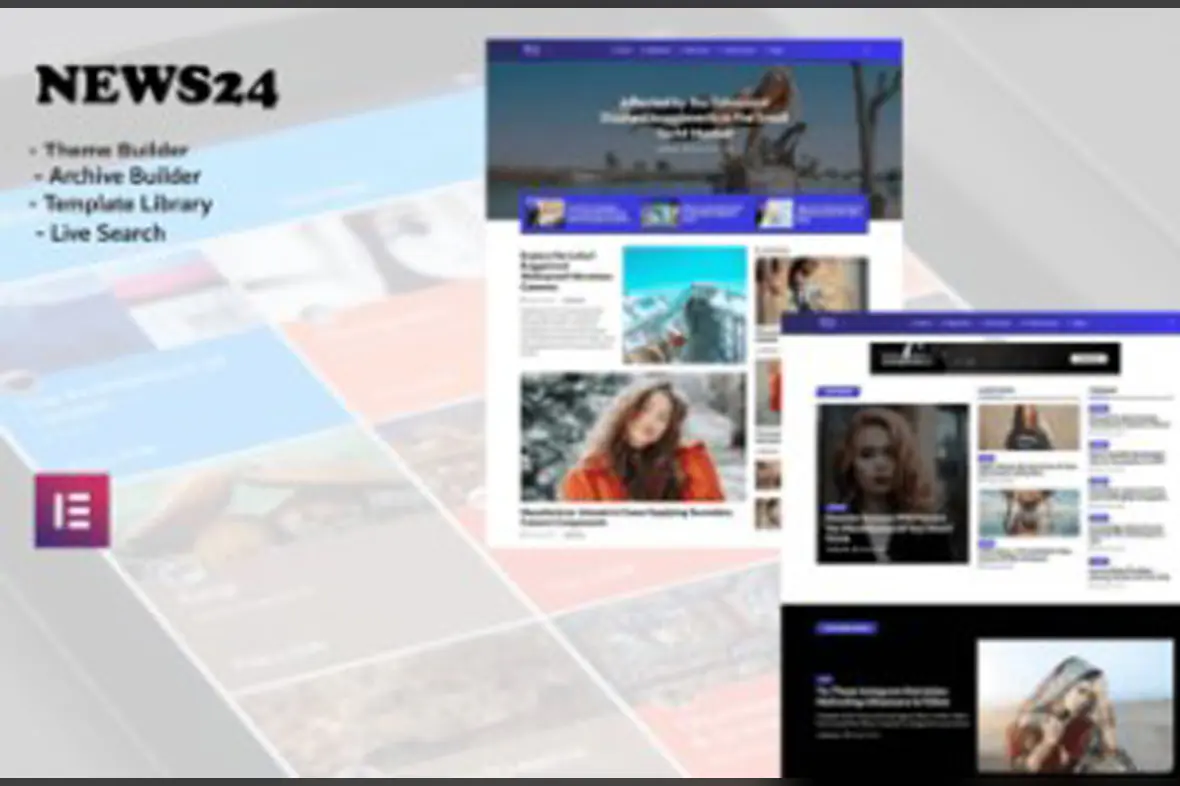 News24 – Elementor Blog Magazine v1.0.4