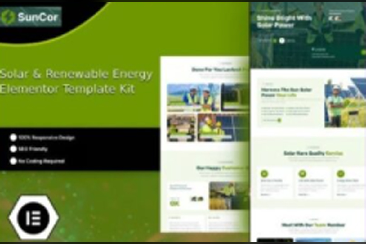 Suncor – Solar and Renewable Energy Elementor Template Kit November 4, 2025