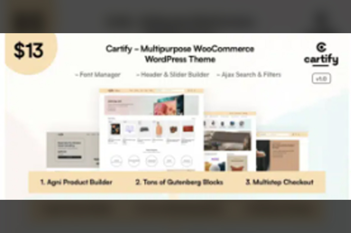 Cartify – WooCommerce Gutenberg WordPress Theme v1.3