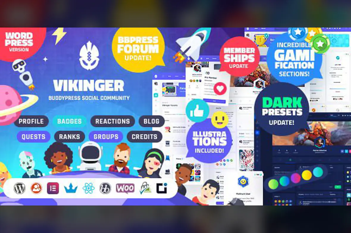 Vikinger – BuddyPress and GamiPress Social Community v1.9.30