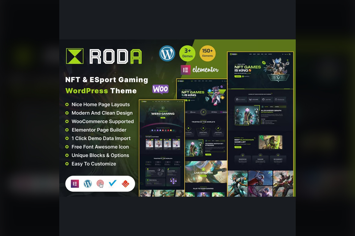 Roda – eSports & Gaming NFT WordPress Theme v1.1.0