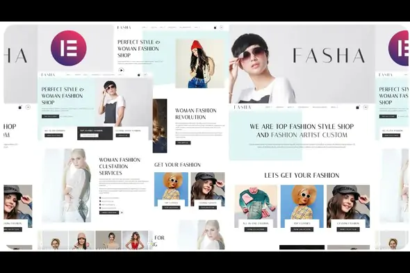 Fasha – Woman Fashion & Shop eCommerce Elementor Template Kit