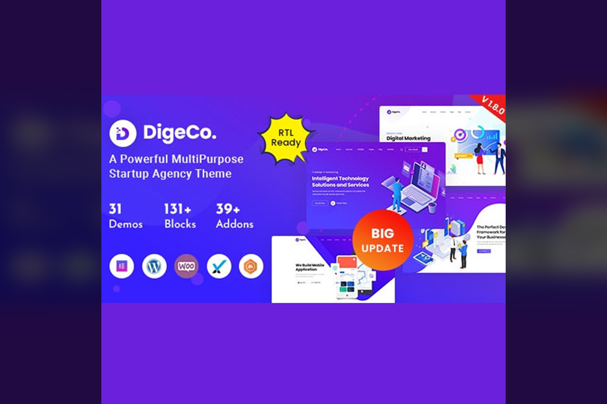 Digeco – Startup Agency WordPress Theme v2.2.1