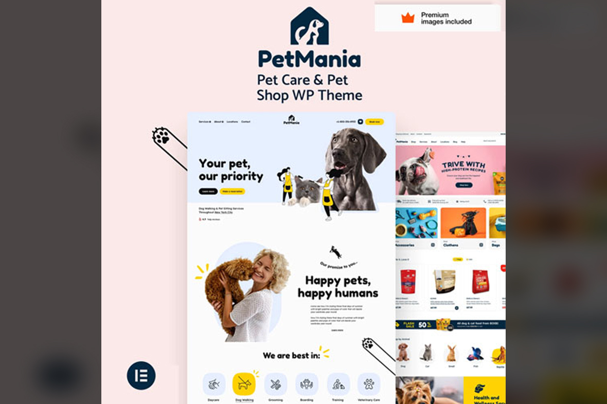 PetMania – Pet Care Shop Ecommerce WordPress Theme v24.0