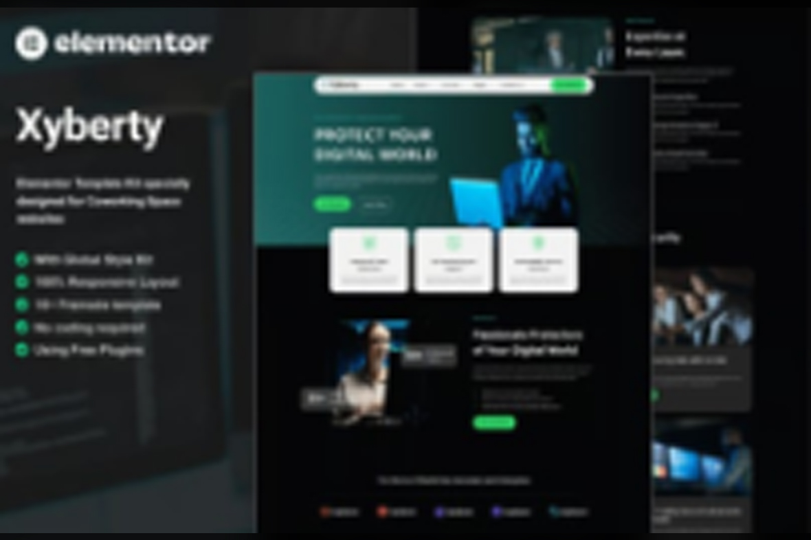 Xyberty – Cyber Security Elementor Template Kit July 30, 2025