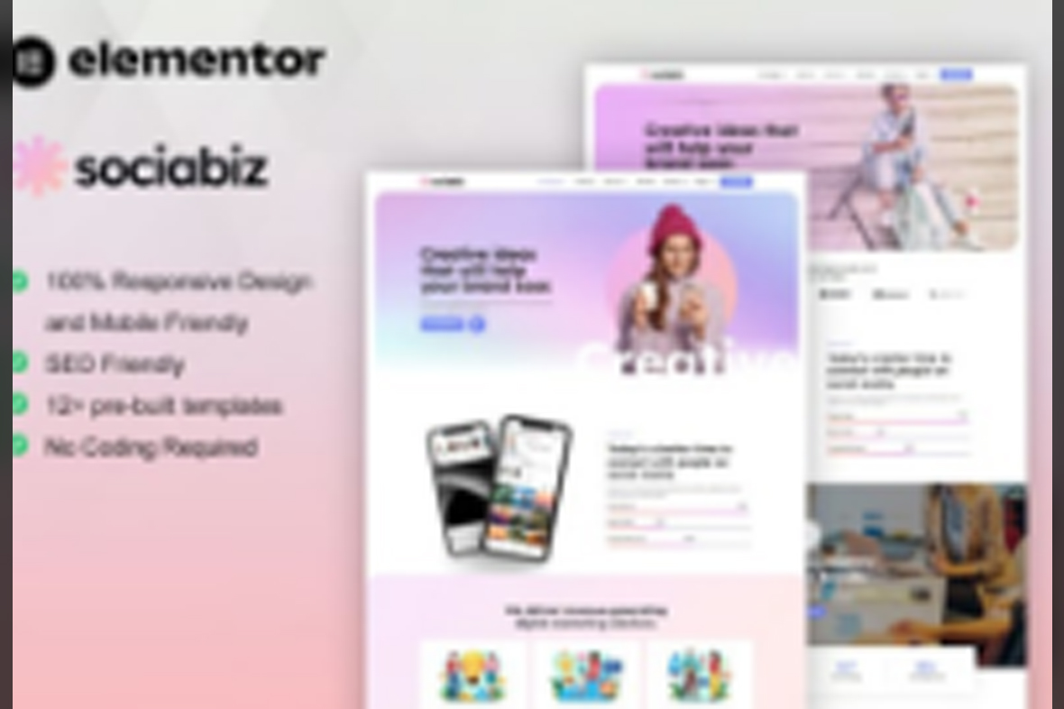 SociaBiz – Digital Marketing Agency Elementor Pro Template Kit June 19, 2025