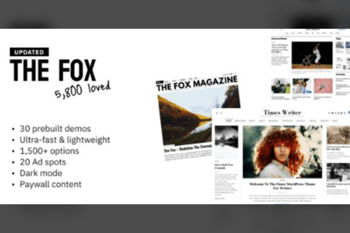 The Fox – Minimal News Magazine WordPress Theme v6.2