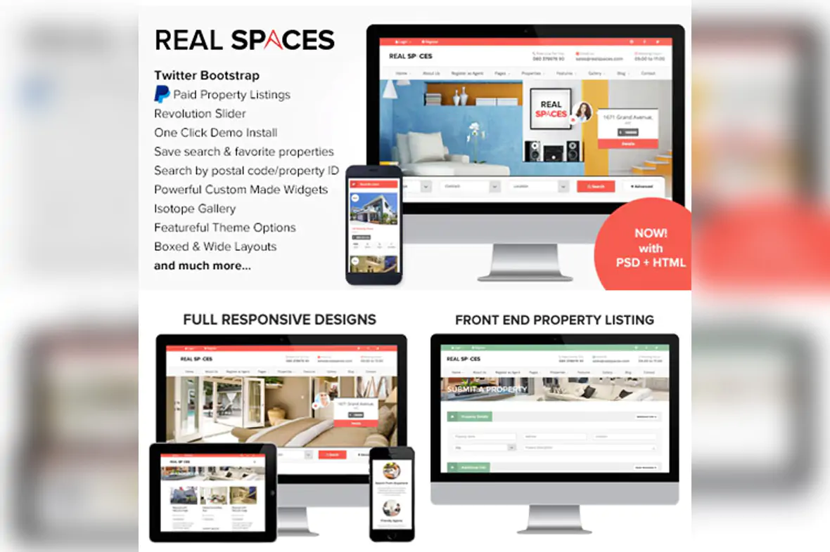 Real Spaces – WordPress Real Estate Theme