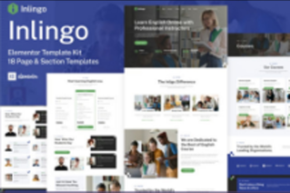 Inlingo – Professional English Course Elementor Template Kit August 20, 2025