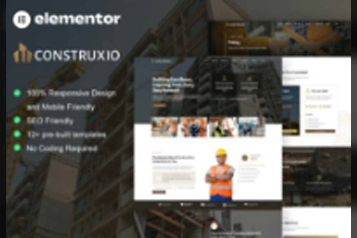 Construxio – Construction and Building Company Elementor Pro Template Kit June 19, 2025