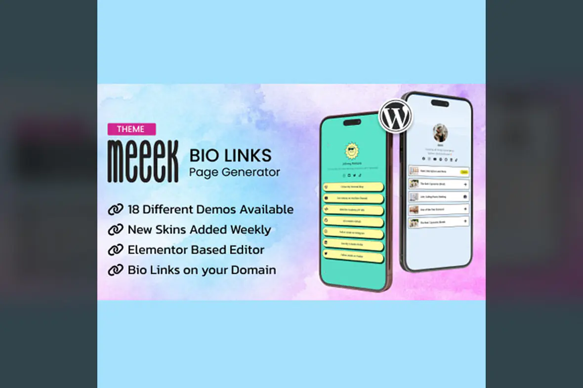 Meeek – Bio Links Builder Theme v2.1.2