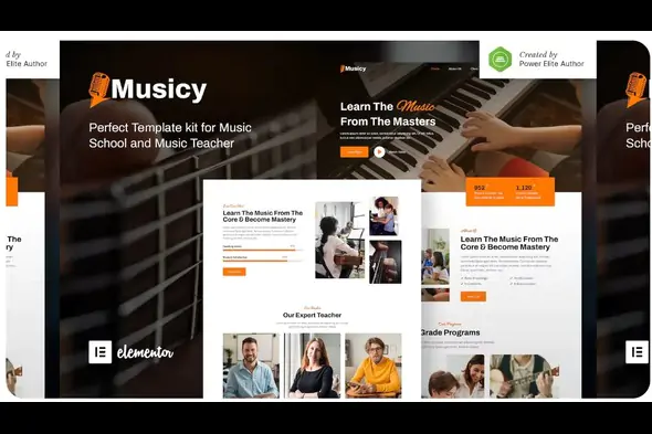 Musicy – Music School Elementor Template Kit