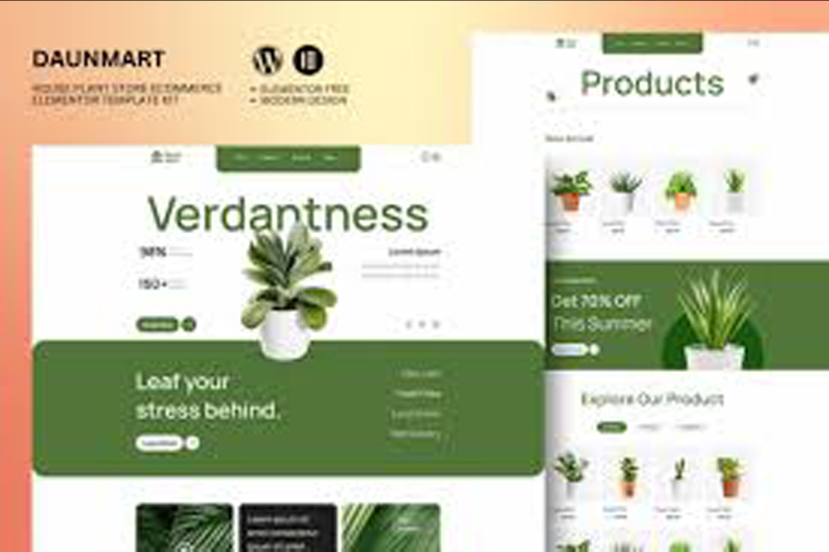 Daunmart – Houseplant Store Ecommerce Elementor Pro Template Kit July 29, 2025