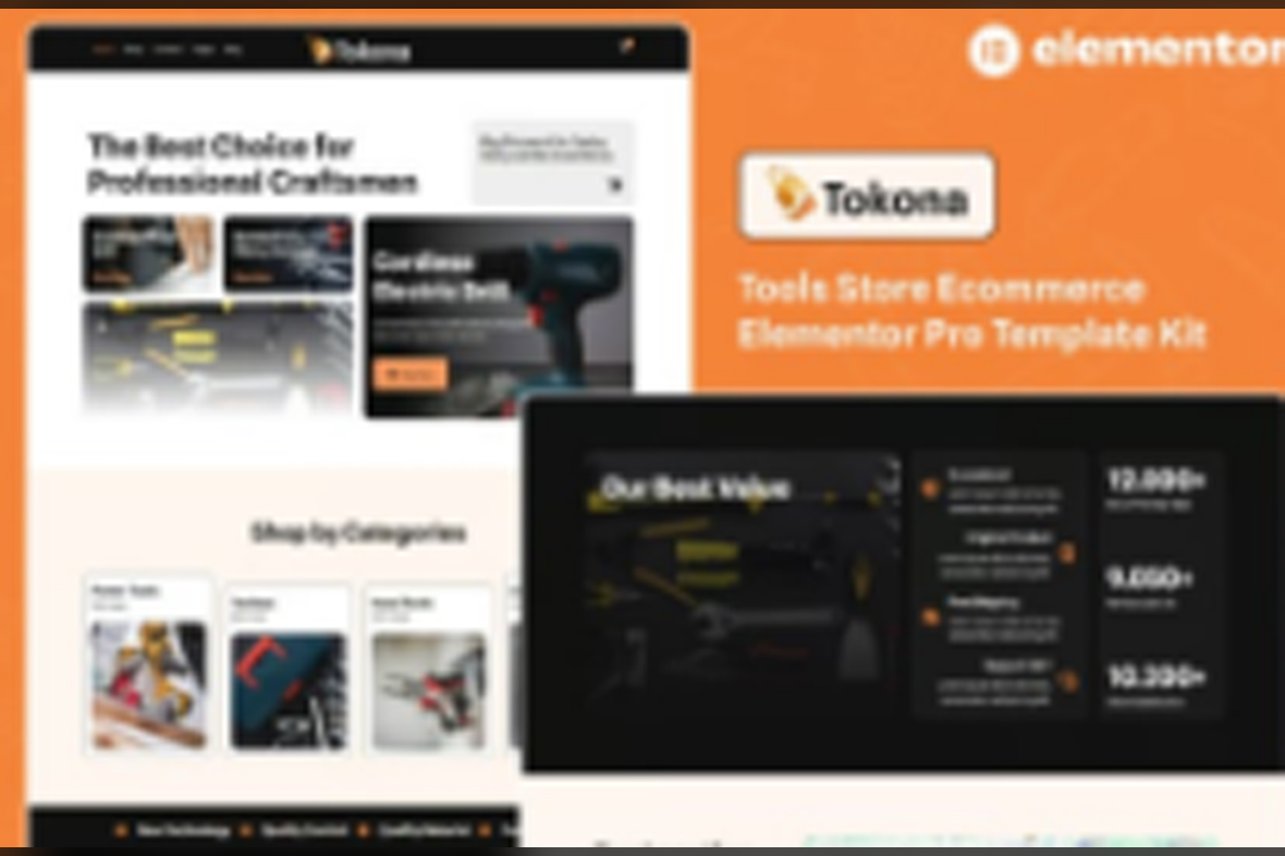 Tokona – Tools Store Ecommerce Elementor Pro Template Kit May 12, 2025