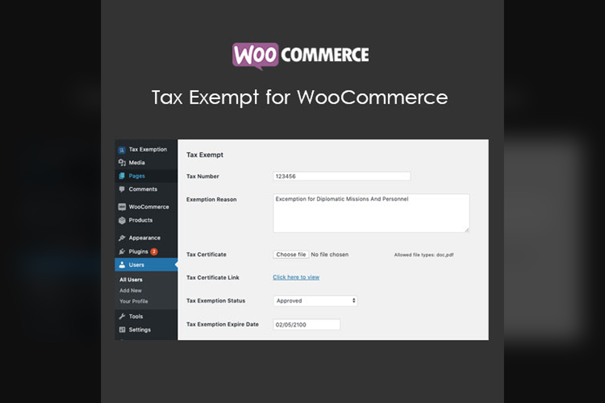 Tax Exempt for WooCommerce v1.9.2