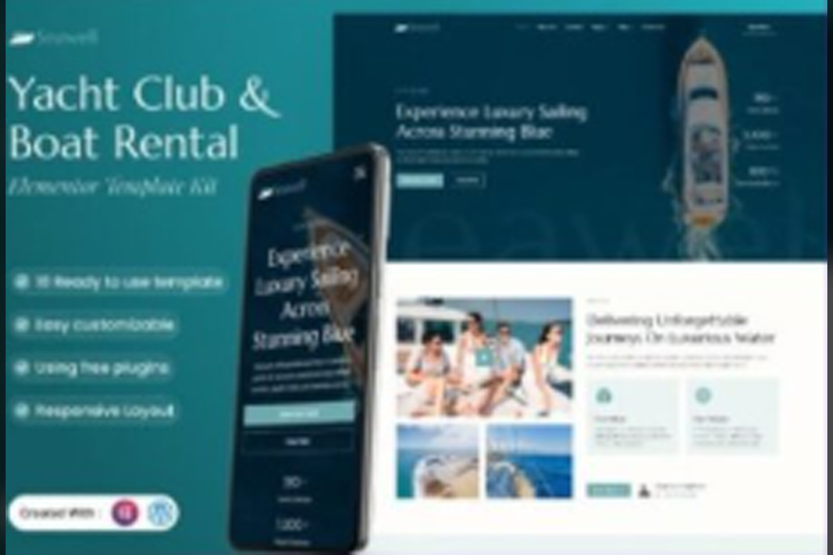 Seawell – Yacht Club and Boat Rental Elementor Template Kit November 25, 2025