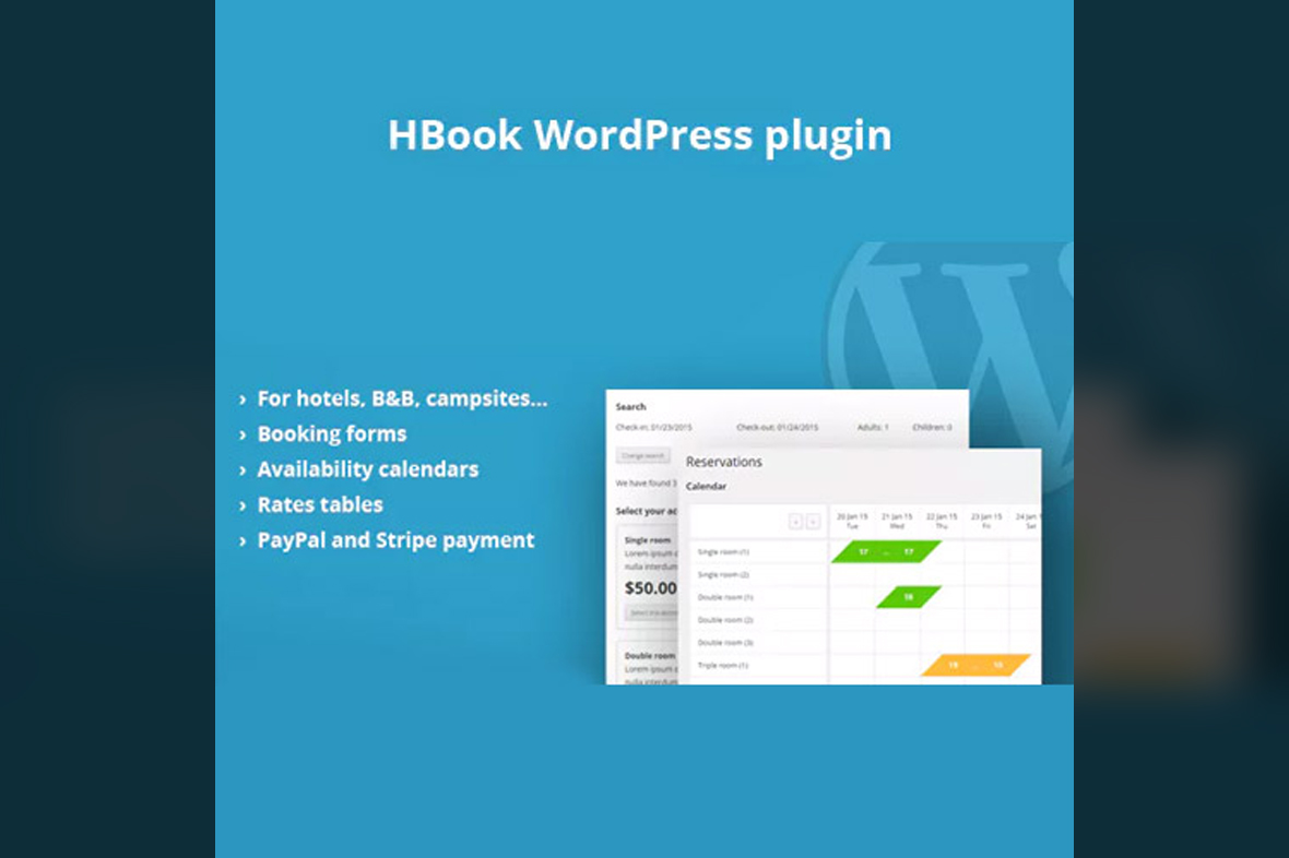 HBook – Hotel booking system – WordPress Plugin v2.1