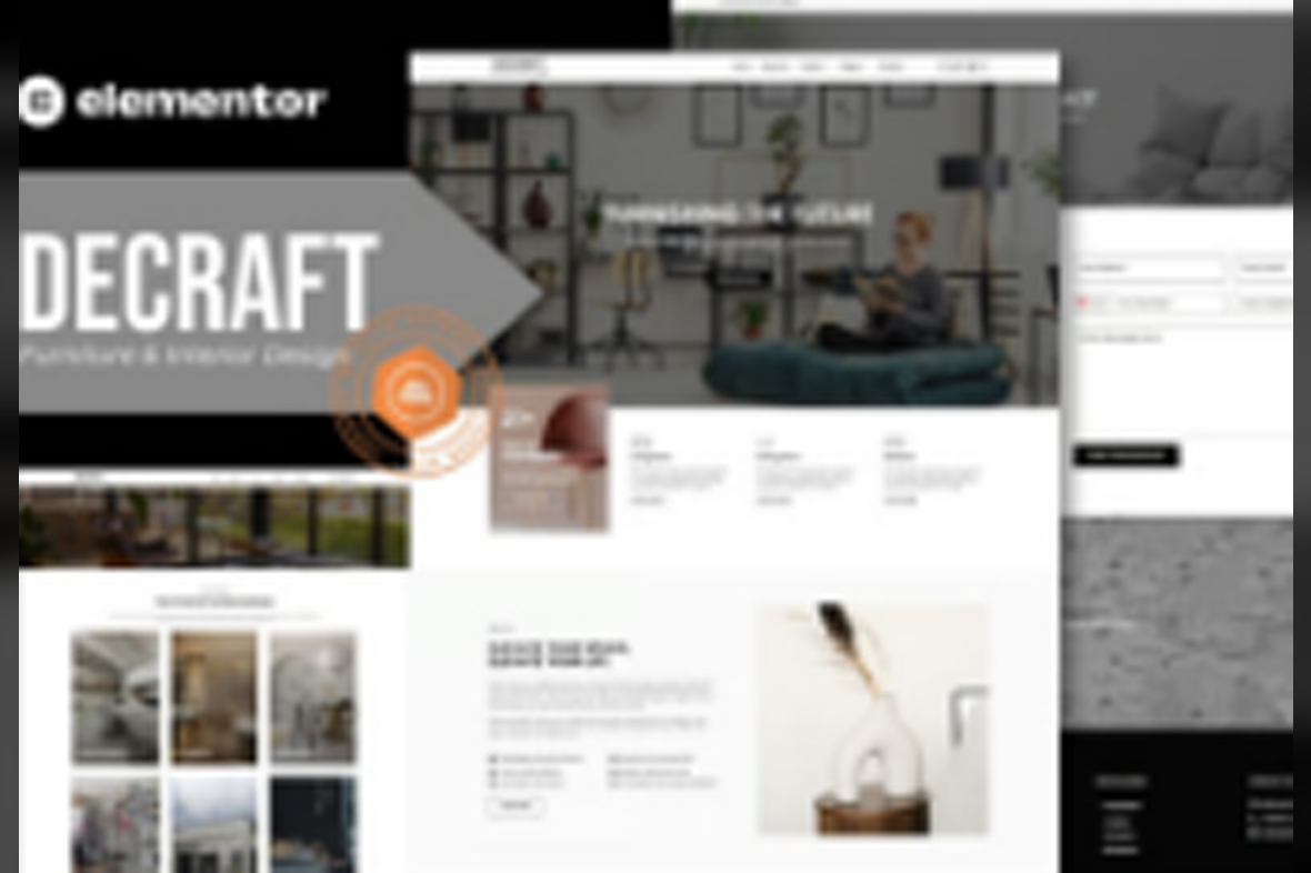 Decraft – Furniture and Interior Design Elementor Template Kit August 20, 2025