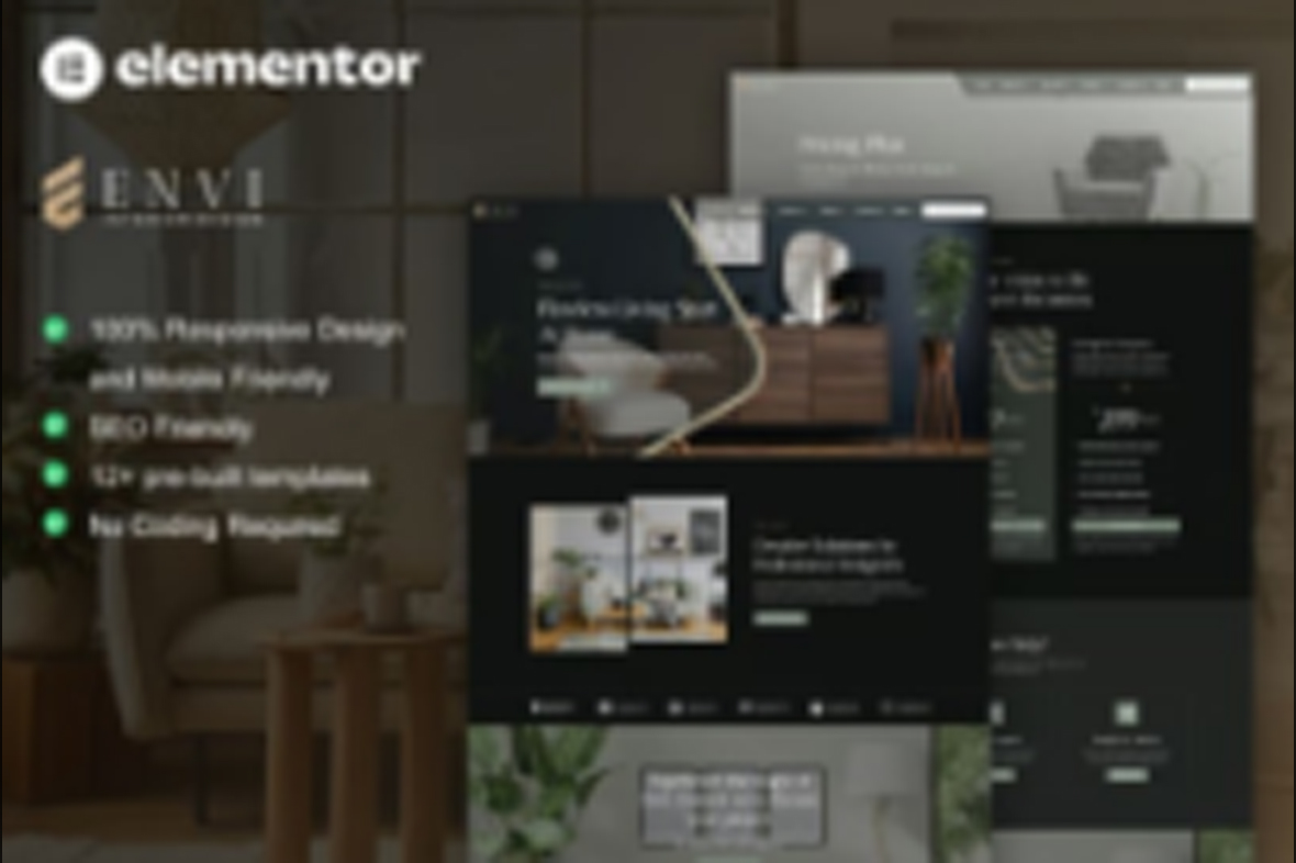 Envi – Interior Design and Architecture Elementor Template Kit July 30, 2025
