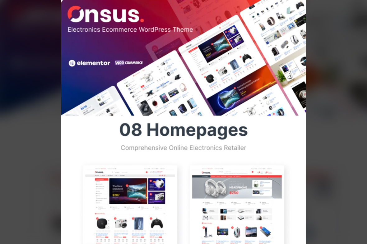 Onsus – Electronics E-commerce WordPress Theme v1.1.0