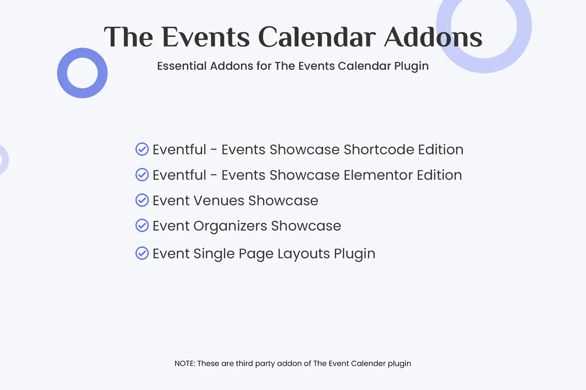 The events calendar addons bundle