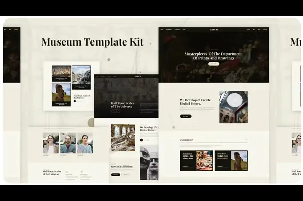 Ozeum – Modern Art Gallery & Museum Elementor Template Kit