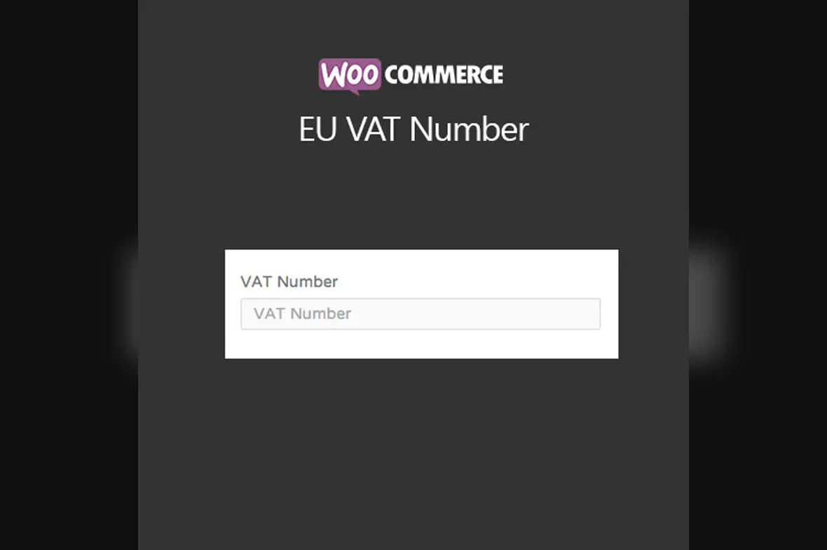 WooCommerce EU VAT Number