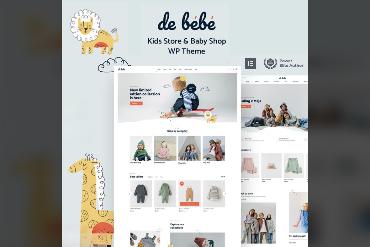 Debebe – Kids Fashion eCommerce WordPress Theme v29.0