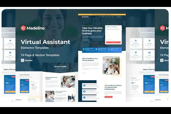 Madeline – Virtual Assistant Website Elementor Template Kit