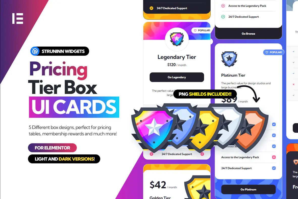 Pricing Tier Box - UI Cards for Elementor