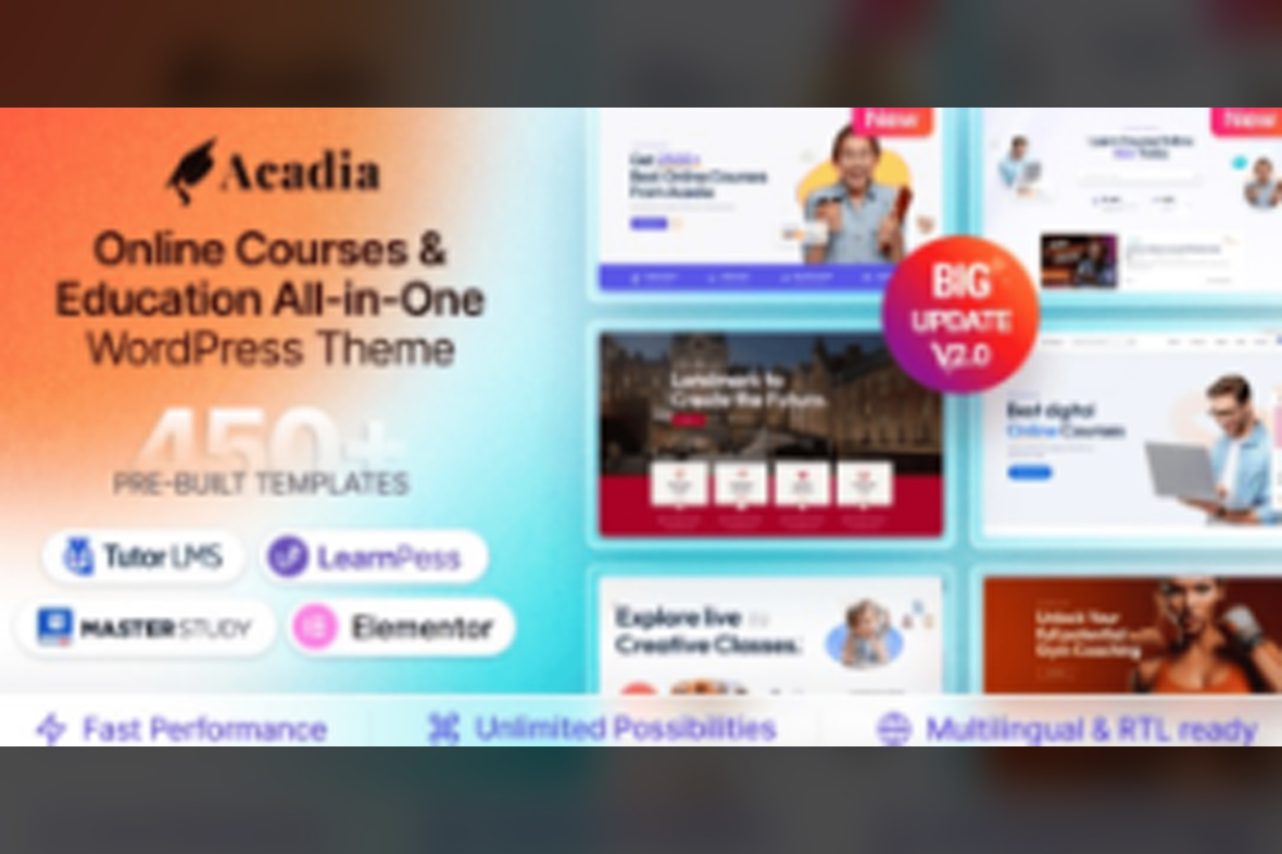Acadia – Education WordPress Theme v2.2.8