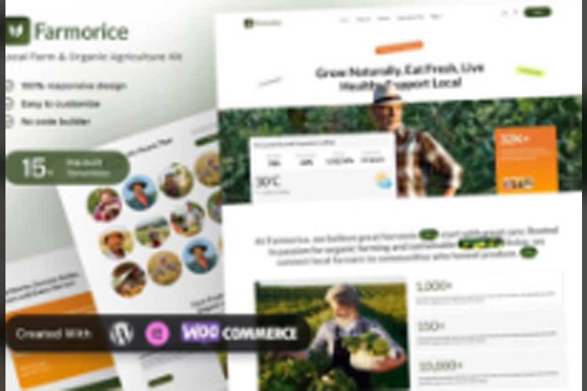 Farmorice – Local Farm and Organic Agriculture Elementor Template Kit May 17, 2025