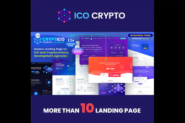 Cryptico – ICO Crypto Landing & Cryptocurrency WordPress Theme